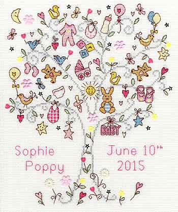 Love Baby Girl Cross Stitch Kit By Bothy Threads