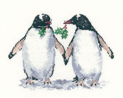 Christmas Penguins Cross Stitch Kit by Heritage Crafts