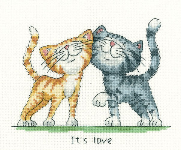 Its Love Cross Stitch Kit by Heritage Crafts