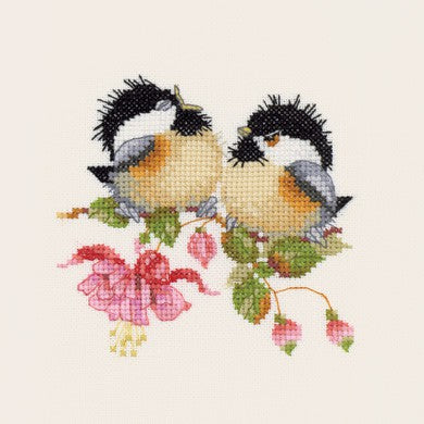 Fuchsia Chick Chat Cross Stitch Kit by Heritage Crafts