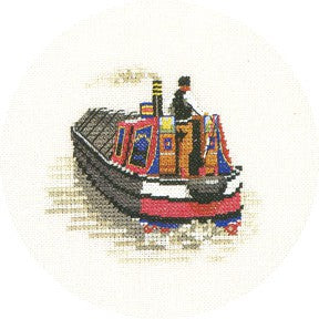 Traditional Narrow Boat Cross Stitch Kit by Heritage Crafts