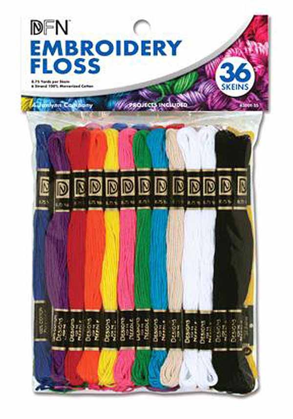 Primary Colours Stranded Cotton Floss Pack by Janlynn