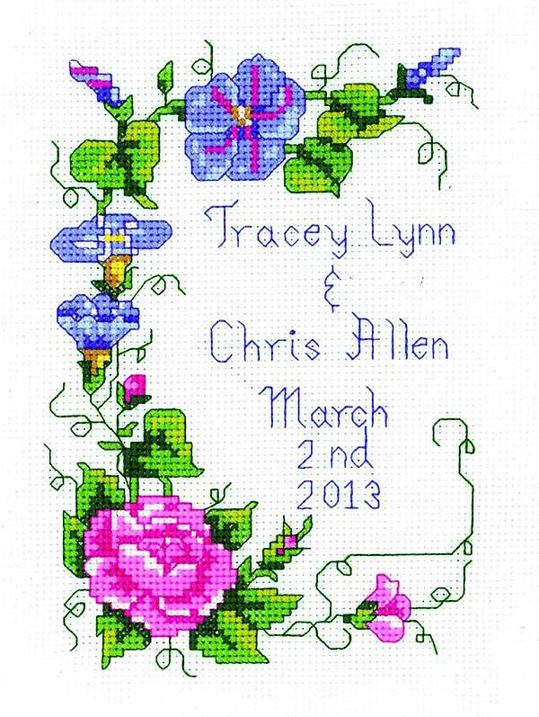 Wedding Vine Wedding Sampler Cross Stitch Kit by Janlynn