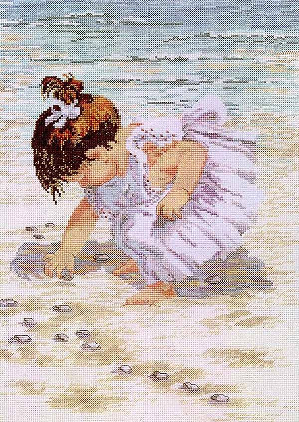 Collecting Shells Cross Stitch Kit by Janlynn