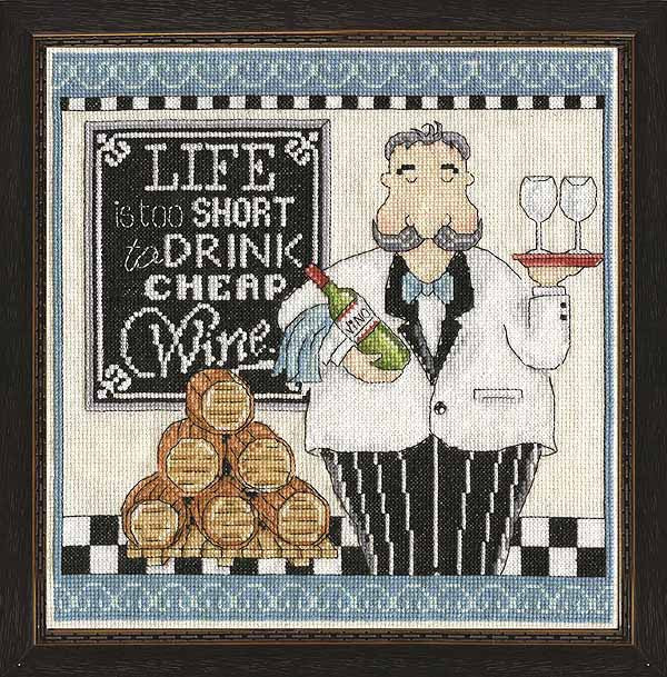 Cheap Wine Cross Stitch Kit by Design Works