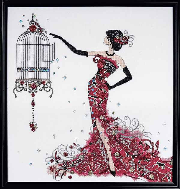 Bird Cage Cross Stitch Kit by Design Works