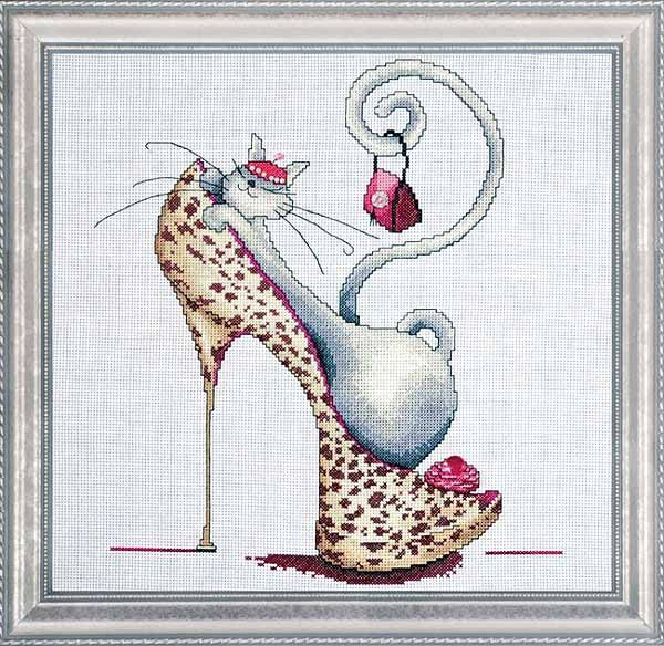 Fashionista Cat Cross Stitch Kit by Design Works