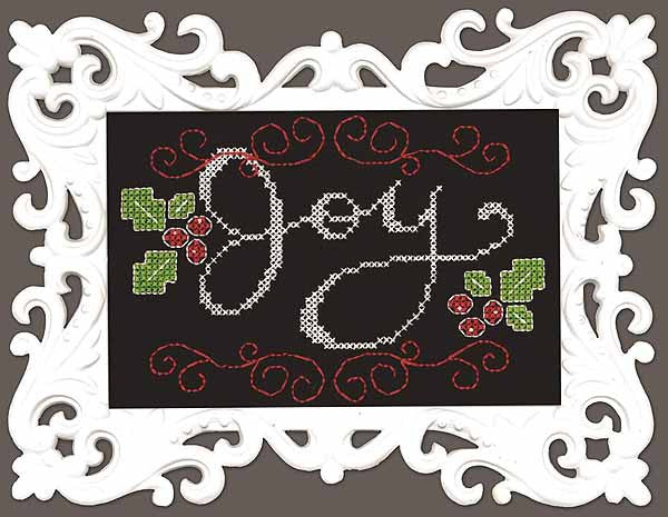 Joy Chalkboard Cross Stitch Kit by Design Works