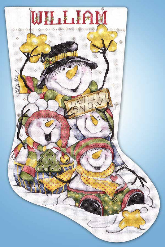 Let it Snow Christmas Stocking Cross Stitch Kit by Design Works
