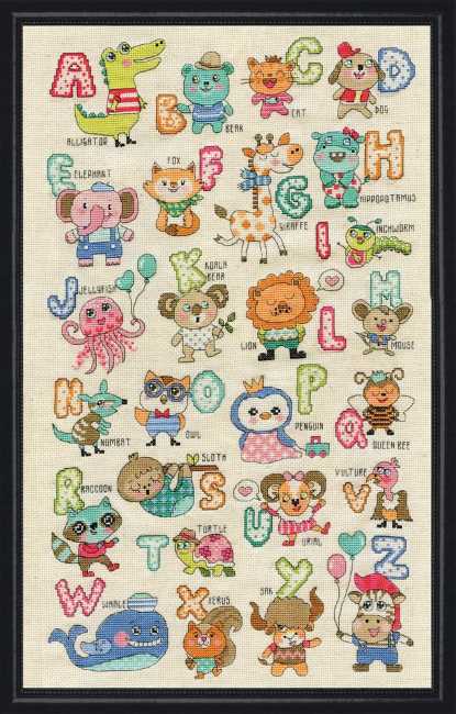 Cute Animals ABC Cross Stitch Kit by Design Works