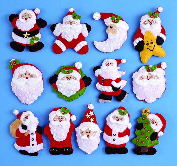 Lots of Santas Felt Applique Kit by Design Works