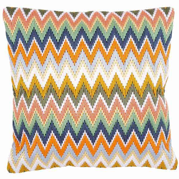 Zig Zag Long Stitch Cushion Kit By Vervaco