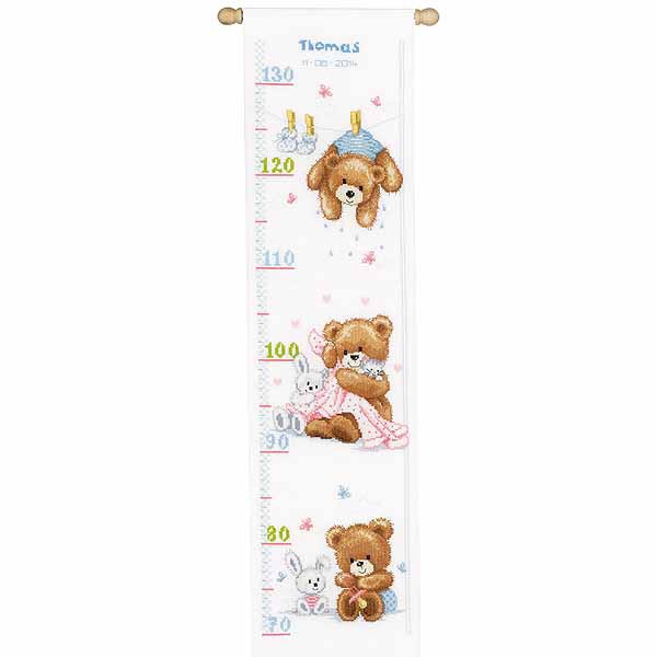 Lovely Bears Height Chart Cross Stitch Kit By Vervaco