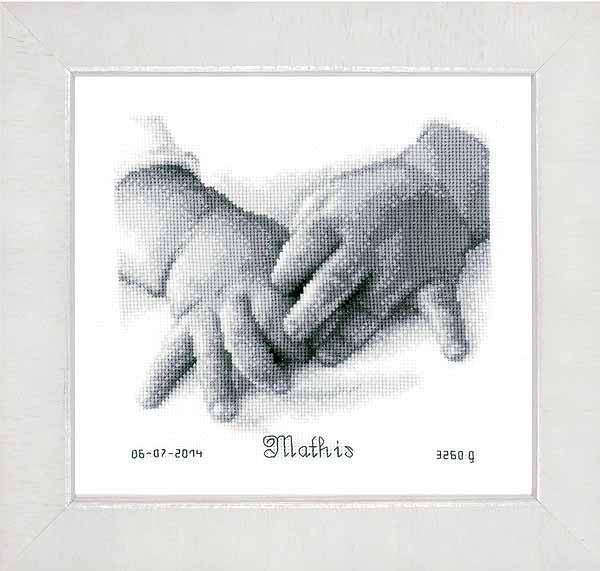 Baby Hands Birth Sampler Cross Stitch Kit By Vervaco