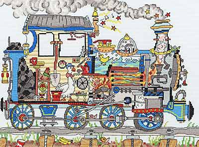 Cut Thru Steam Train Cross Stitch Kit By Bothy Threads