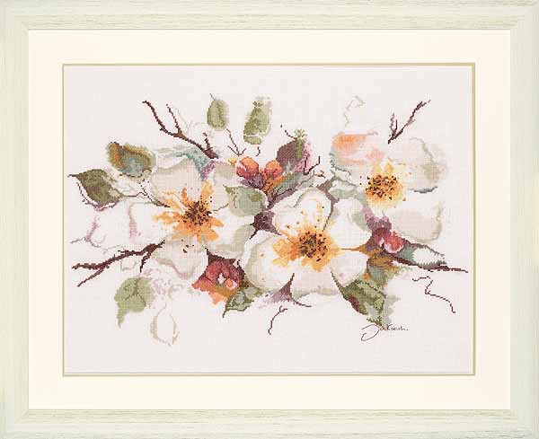 Apple Blossom Cross Stitch Kit By Lanarte