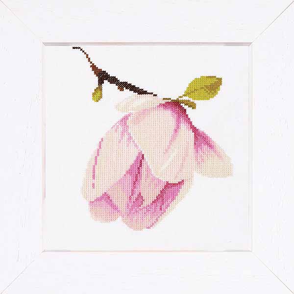 Magnolia Bud Cross Stitch Kit By Lanarte