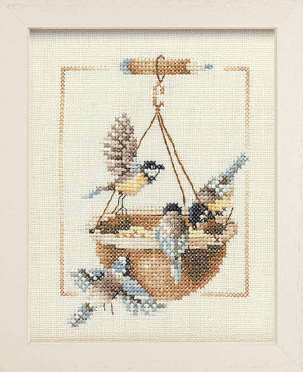 Feeding Dish with Birds Cross Stitch Kit By Lanarte