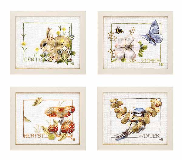 Four Seasons Cross Stitch Kit By Lanarte