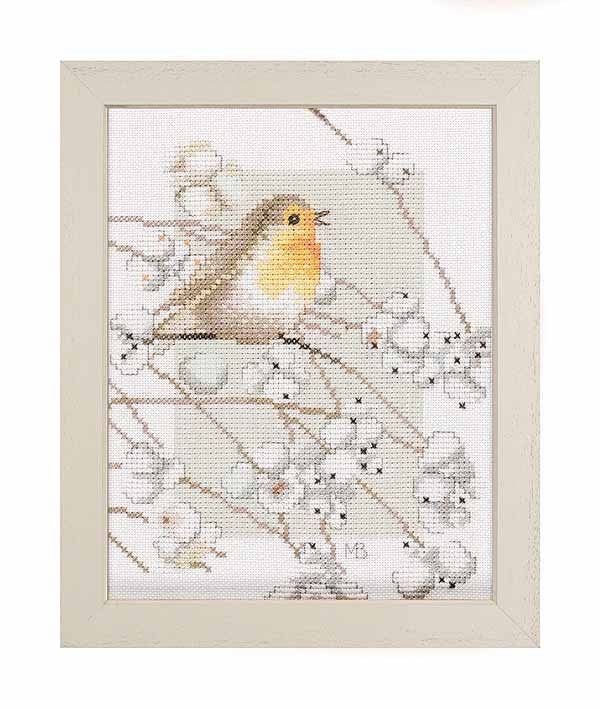 Robin Cross Stitch Kit By Lanarte