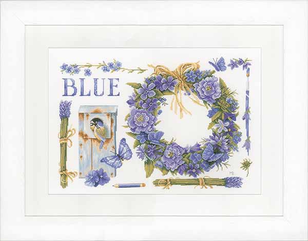 Lavender Wreath Cross Stitch Kit By Lanarte
