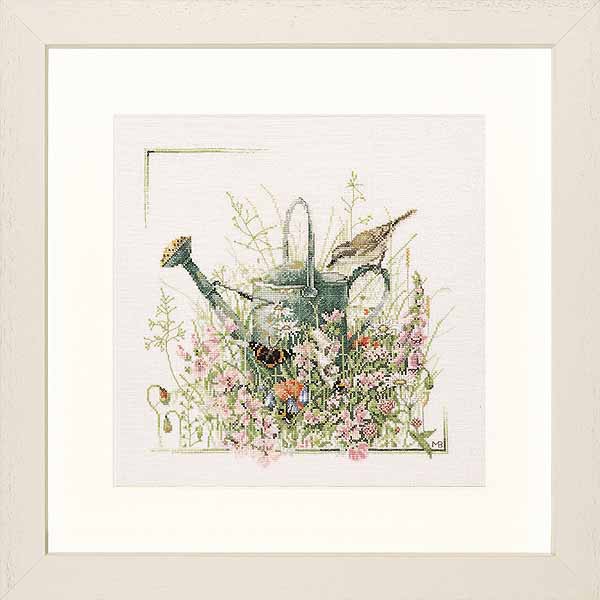 Watering Can Cross Stitch Kit By Lanarte