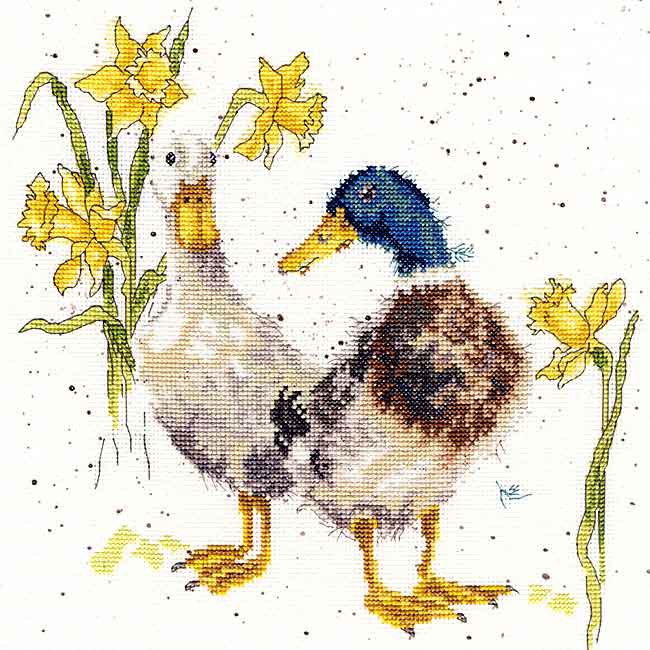 Ducks and Daffs Cross Stitch Kit By Bothy Threads