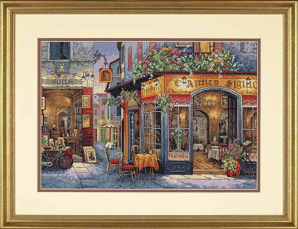 European Bistro Cross Stitch Kit by Dimensions