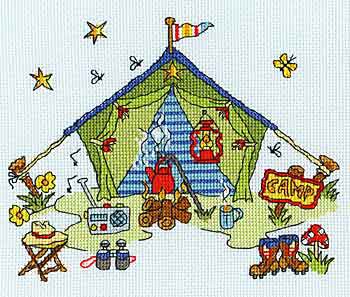 Sew Dinky Tent Cross Stitch Kit By Bothy Threads