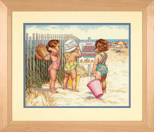 Beach Babies Cross Stitch Kit by Dimensions