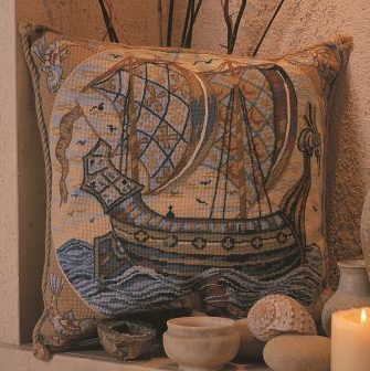 William De Morgan Galleon Tapestry Needlepoint Kit by Glorafilia