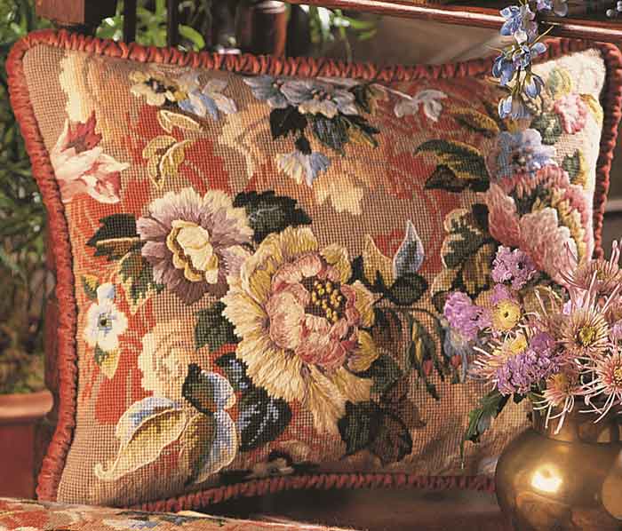 Rococo Flowers Tapestry Needlepoint Kit by Glorafilia