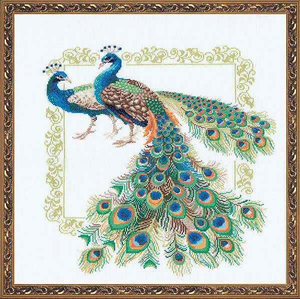 Peacocks Cross Stitch Kit By RIOLIS