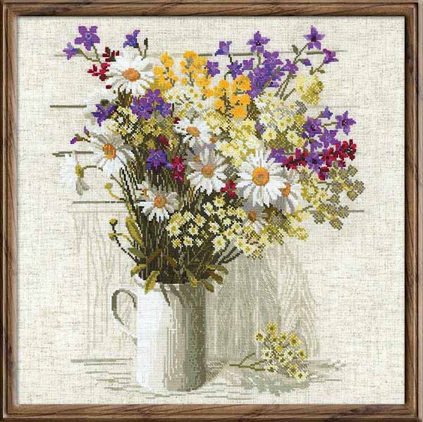 Wildflowers Cross Stitch Kit By RIOLIS