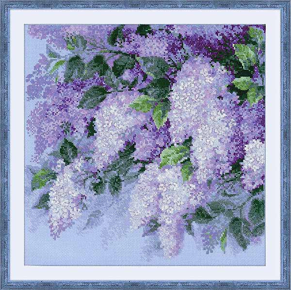 Lilacs after the Rain Cross Stitch Kit By RIOLIS