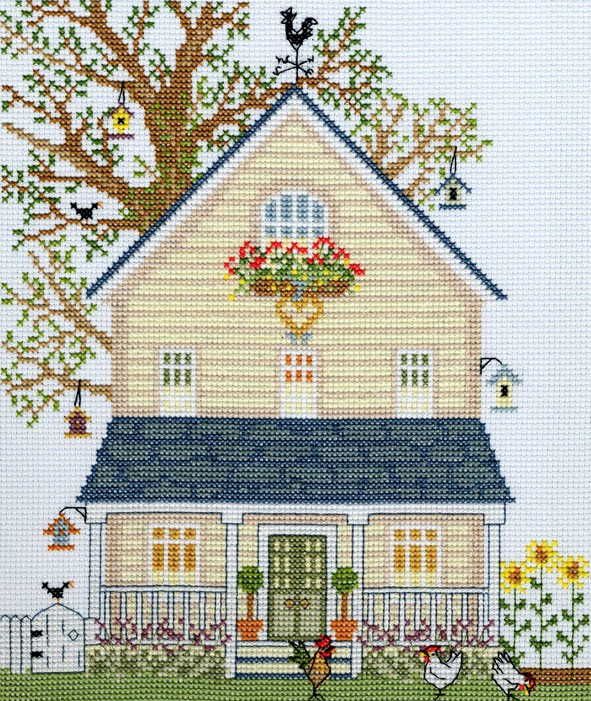New England Homes Summer Cross Stitch Kit By Bothy Threads