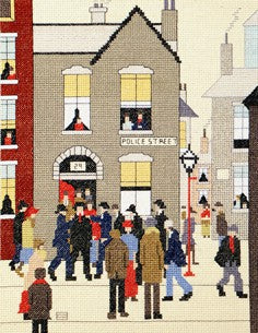 The Arrest Lowry Cross Stitch Kit By Bothy Threads