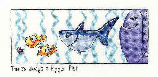 Always a Bigger Fish Cross Stitch Kit by Heritage Crafts
