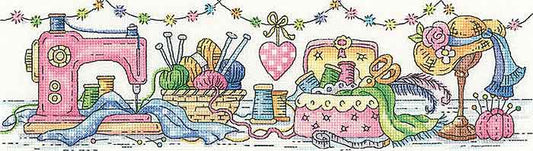 The Sewing Room Cross Stitch Kit by Heritage Crafts