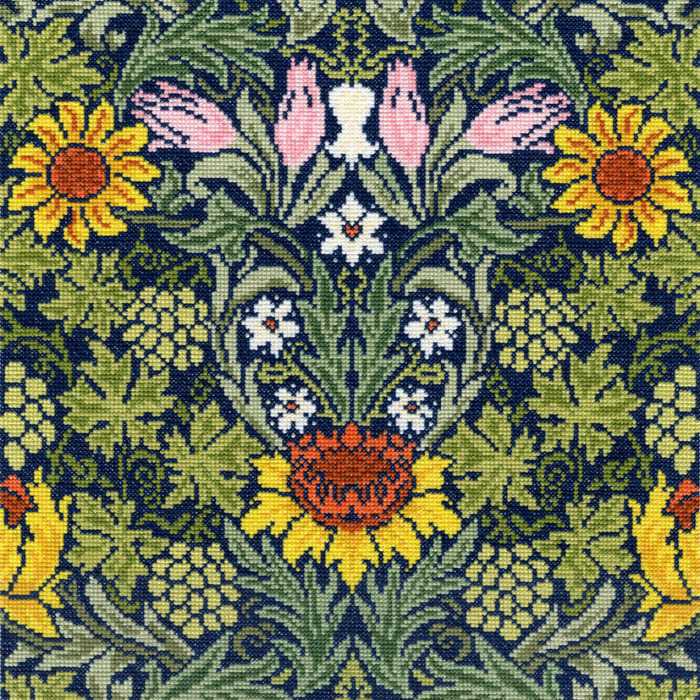 Sunflowers William Morris Cross Stitch Kit By Bothy Threads
