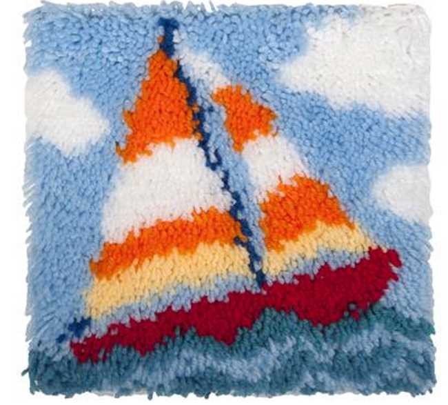 Sail Boat Latch Hook Kit By Needleart World