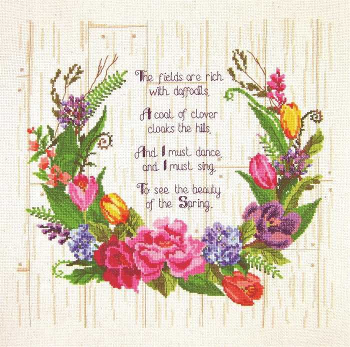 Spring Sentiments Cross Stitch Kit by Janlynn