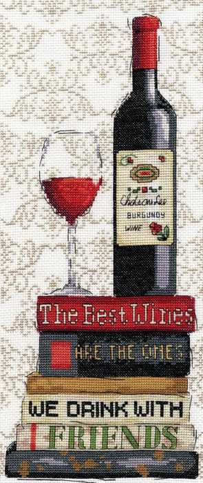 Red Wine Cross Stitch Kit by Design Works