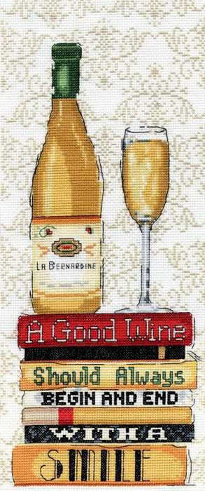 White Wine Cross Stitch Kit by Design Works