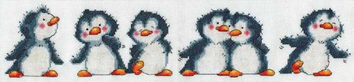 Penguin Row Cross Stitch Kit by Design Works