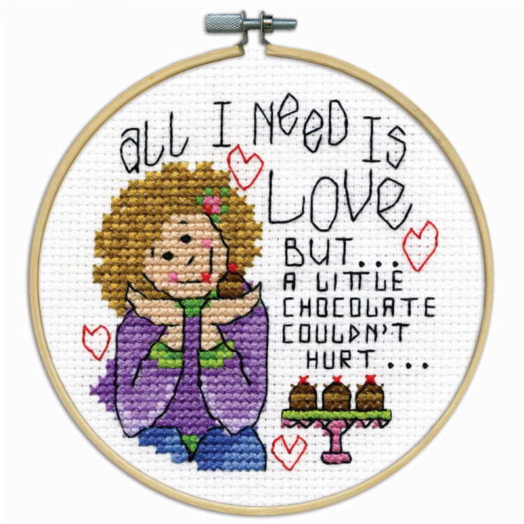 Chocolate with Hoop Cross Stitch Kit by Design Works