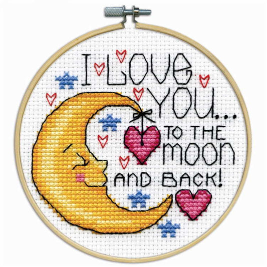 Moon with Hoop Cross Stitch Kit by Design Works