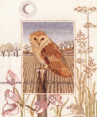 Barn Owl Cross Stitch Kit by Derwentwater Designs