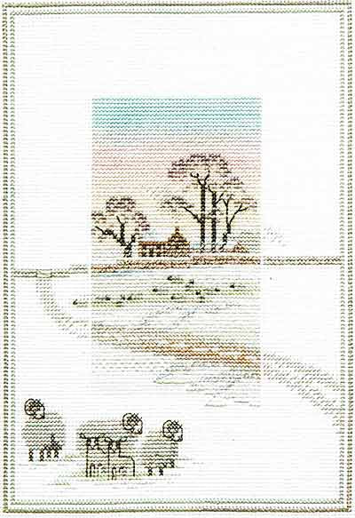 Snowy Sheep Cross Stitch Kit by Derwentwater Designs