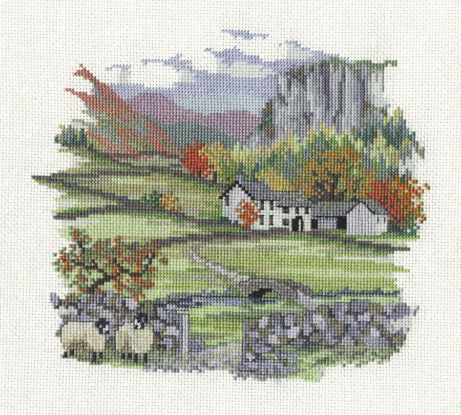 Cragside Farm Cross Stitch Kit by Derwentwater Designs